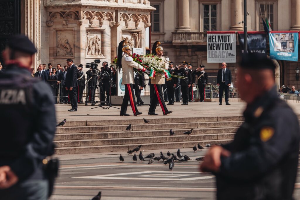 Milan, Italy - June 2023: The state funeral of Silvio Berlusconi at the Milan Cathedral, Duomo